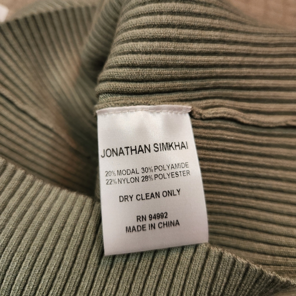 Jonathan Simkhai Gray Ribbed Cutout Top - Picture 7 of 8